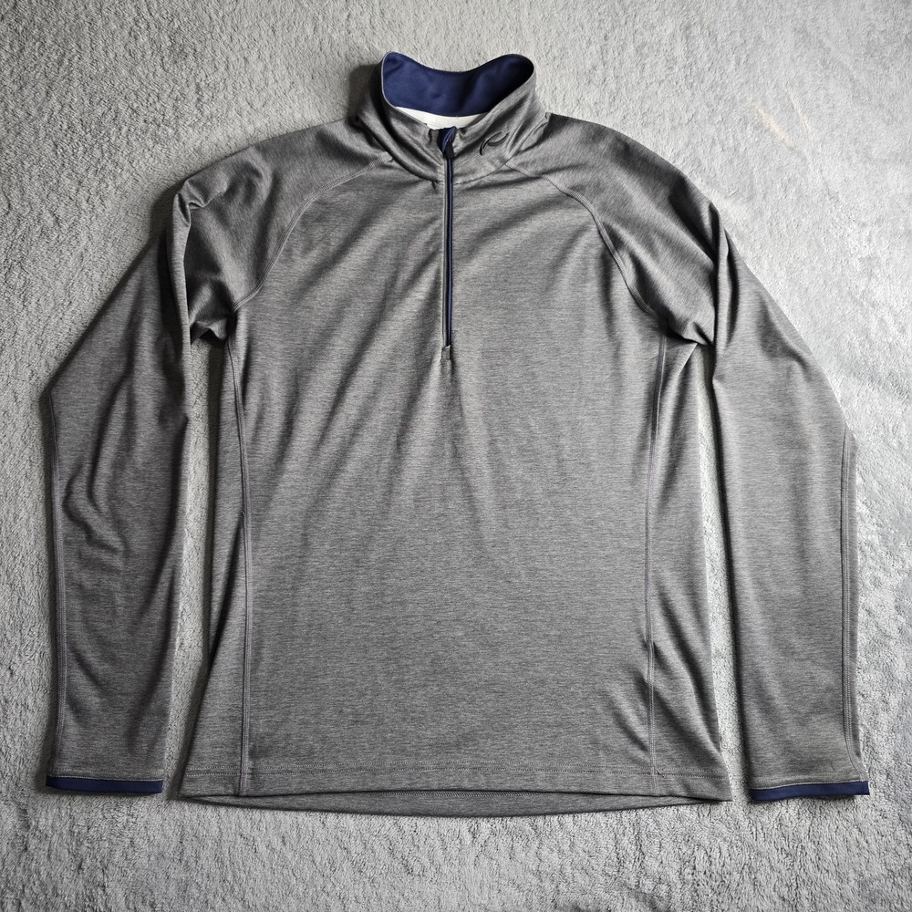 KJUS Men Feel Halfzip 50/M Gray Heather Performance Golf Pullover MS25-E06 Golf